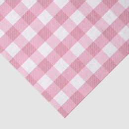 Rosa-weißes klassisches Gingham-Muster Seidenpapier