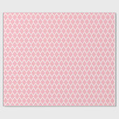 Rosa weißes marokkanisches Quatrefolienmuster #4 Geschenkpapier (Flach)