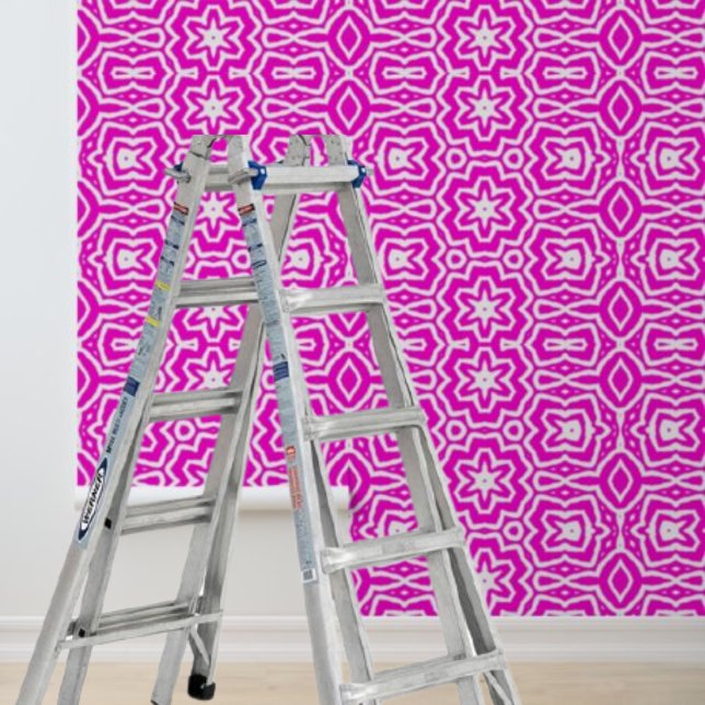 Rosa weißes Papier mit Peel- und Stick-Tapete Tapete (Peel and Stick Wallpaper Pink White Graphic Wallpaper)
