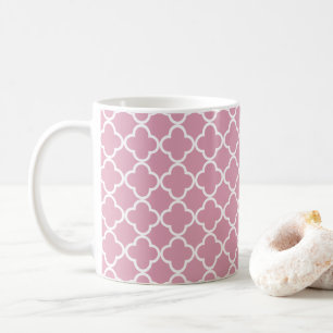 Rosa, weißes Quarreto Kaffeetasse