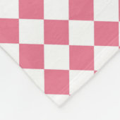 Rosa weißes Schachbrett-Diamantmuster Fleecedecke (Ecke)