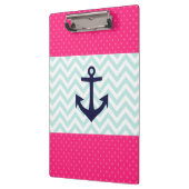 Rosa weißes tadelloses Zickzack Klemmbrett (Links)