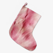 Rosa Weißes Tier Großer Weihnachtsstrumpf (Vorderansicht (hängend))