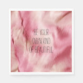 Rosa Weißes Tier Serviette (Vorderseite)