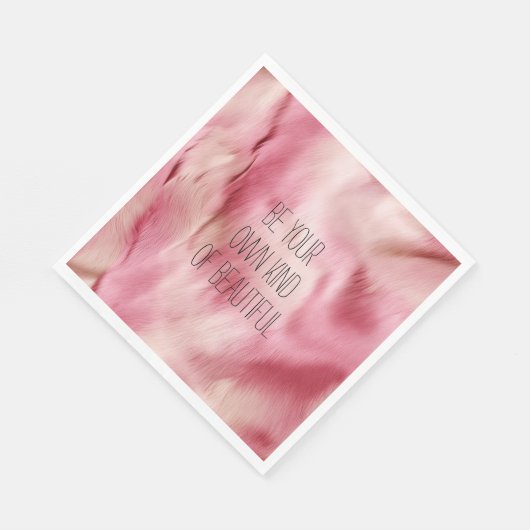 Rosa Weißes Tier Serviette (Ecke)