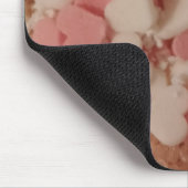 Rosa, weißes Valentinherz, Tortendekoration, Liebe Mousepad (Ecke)