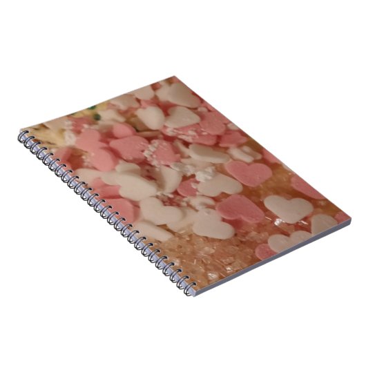 Rosa, weißes Valentinherz, Tortendekoration, Liebe Notizblock (Rechte Seite)