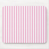 Rosa-weißes vertikales Streifenmuster-Design Mousepad (Vorne)