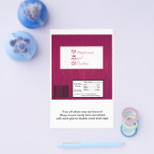 Rosa/Weißholz-Körner Hochzeitscreme Flyer (Einzeln)