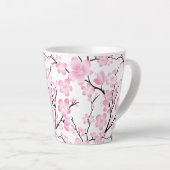Rosa Weißkirschblüte erste anpassbare Tasse (Rechte Ecke)