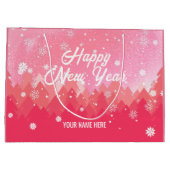 Rosa Weißschnee Friedliche Wälder Weihnachten Neuj Große Geschenktüte (Rückseite)