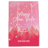 Rosa Weißschnee Friedliche Wälder Weihnachten Neuj Mittlere Geschenktüte (Rückseite)