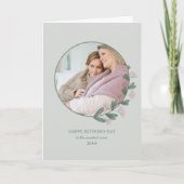 Rosa weitläufiges Foto Frame Happy Mother Day Karte (Vorderseite)