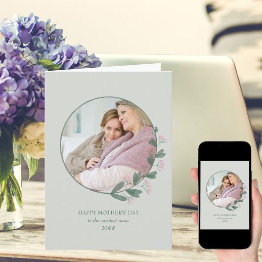 Rosa weitläufiges Foto Frame Happy Mother Day Karte