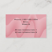 Rosa Wellen-abstraktes Bild Visitenkarte (Rückseite)