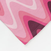 Rosa Wellen Fleecedecke (Ecke)