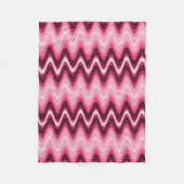 Rosa Wellen Fleecedecke (Vorderseite)