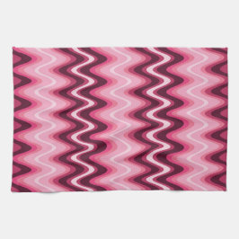 Rosa Wellen Geschirrtuch