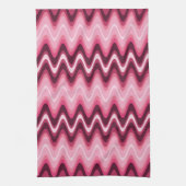 Rosa Wellen Geschirrtuch (Vertikal)