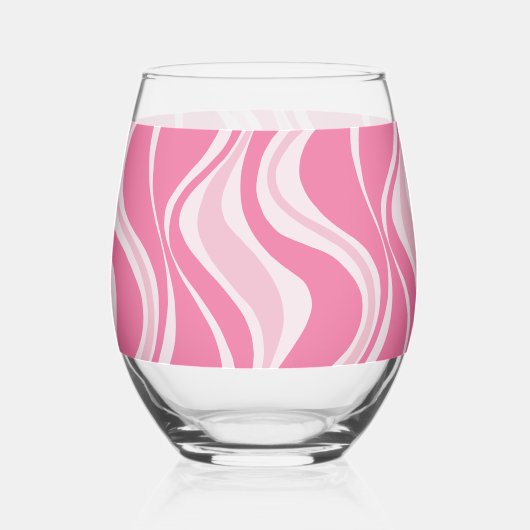 Rosa Wellen Glas (Vorderseite)