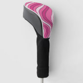 Rosa Wellen im Retrostil Golf Headcover (angewinkelt)