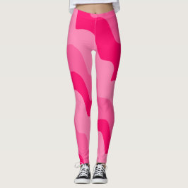 Rosa Wellen Leggings