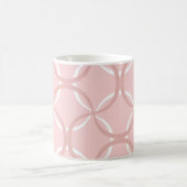 Rosa Wellen: Nahtloses Chic-Muster Kaffeetasse (Mittel)