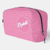 Rosa Wellen Personalisiertes Dopp Kit Waschbeutel (Rechte Ecke)