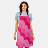 Rosa Wellen Schürze (Getragen)