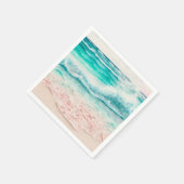 Rosa Wellen Serviette (Ecke)