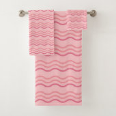 Rosa Wellenmuster Handtuch Badhandtuch Set (Insitu)
