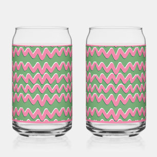 Rosa Wellensodawasser-Glas Dosenglas