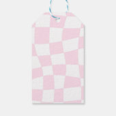 Rosa welliges Retro-67-Valentinstag-Tag Geschenkanhänger (Rückseite)
