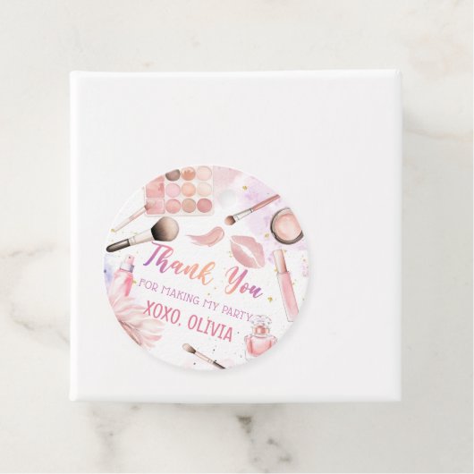 Rosa Wellness-Center Party Glitz Glam Makeup Gebur Geschenkanhänger (Beispiel)