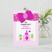 Rosa Wellness-Center Schlummerscheibe Party Einladung (Stehend Vorderseite)