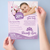 Rosa Wellness-Center, Schönheitssalon, Wellnesscen Flyer (Hand)