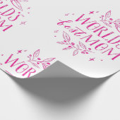 Rosa Welt besten Mama Mütter Tag Geschenkpapier (Ecke)