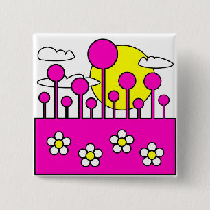 Rosa Welt Button