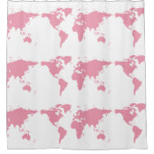 Rosa Welt Mädchen Badezimmer Duschvorhang (Vorderseite)