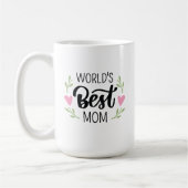 Rosa Weltbeste Mama Muttertag Kaffeetasse (Links)