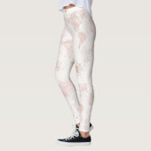 Rosa Weltkarte Leggings (Links)