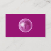 Rosa Weltkugel, Ihr Name hier, name@hotmail... Visitenkarte (Rückseite)