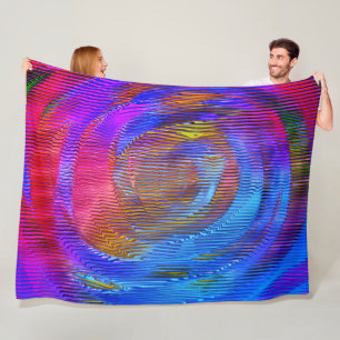 Rosa Wendelregenbogen mit Relief und chaotischen S Fleecedecke