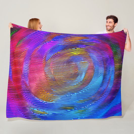 Rosa Wendelregenbogen mit Relief und chaotischen S Fleecedecke (Beispiel)