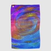 Rosa Wendelregenbogen mit Relief und chaotischen S Golfhandtuch (Vorderseite)