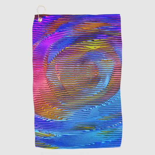 Rosa Wendelregenbogen mit Relief und chaotischen S Golfhandtuch (Vorderseite)