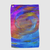 Rosa Wendelregenbogen mit Relief und chaotischen S Golfhandtuch (Vorderseite)