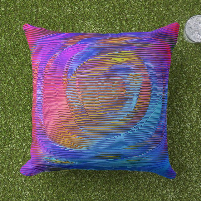 Rosa Wendelregenbogen mit Relief und chaotischen S Kissen (Gras)