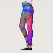 Rosa Wendelregenbogen mit Relief und chaotischen S Leggings (Links)