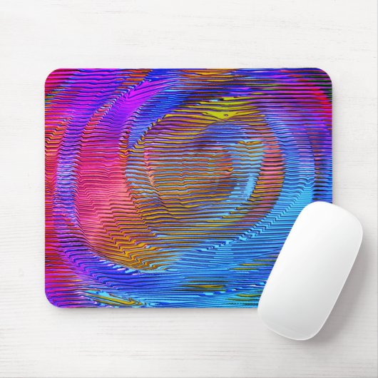 Rosa Wendelregenbogen mit Relief und chaotischen S Mousepad (Mit Mouse)